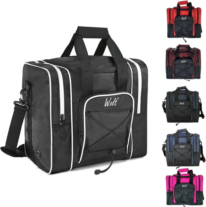 | Single Bowling Ball Tote Bag--Shoes up to Mens Size 14 Polyester Black